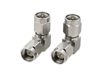 Conector Coaxial SMA-JWJG SMA Macho a SMA Macho Recto/Angular de 50 ohmios, Adaptador RF de Alta Frecuencia de 18 GHz, Acero Inoxidable