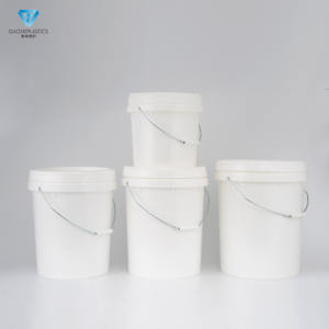 Assurance commerce Seau rond en plastique de 20L imprimé sur mesure avec poignée et couvercle en métal Série de seaux et barils de tambours du fabricant - Product Image 6