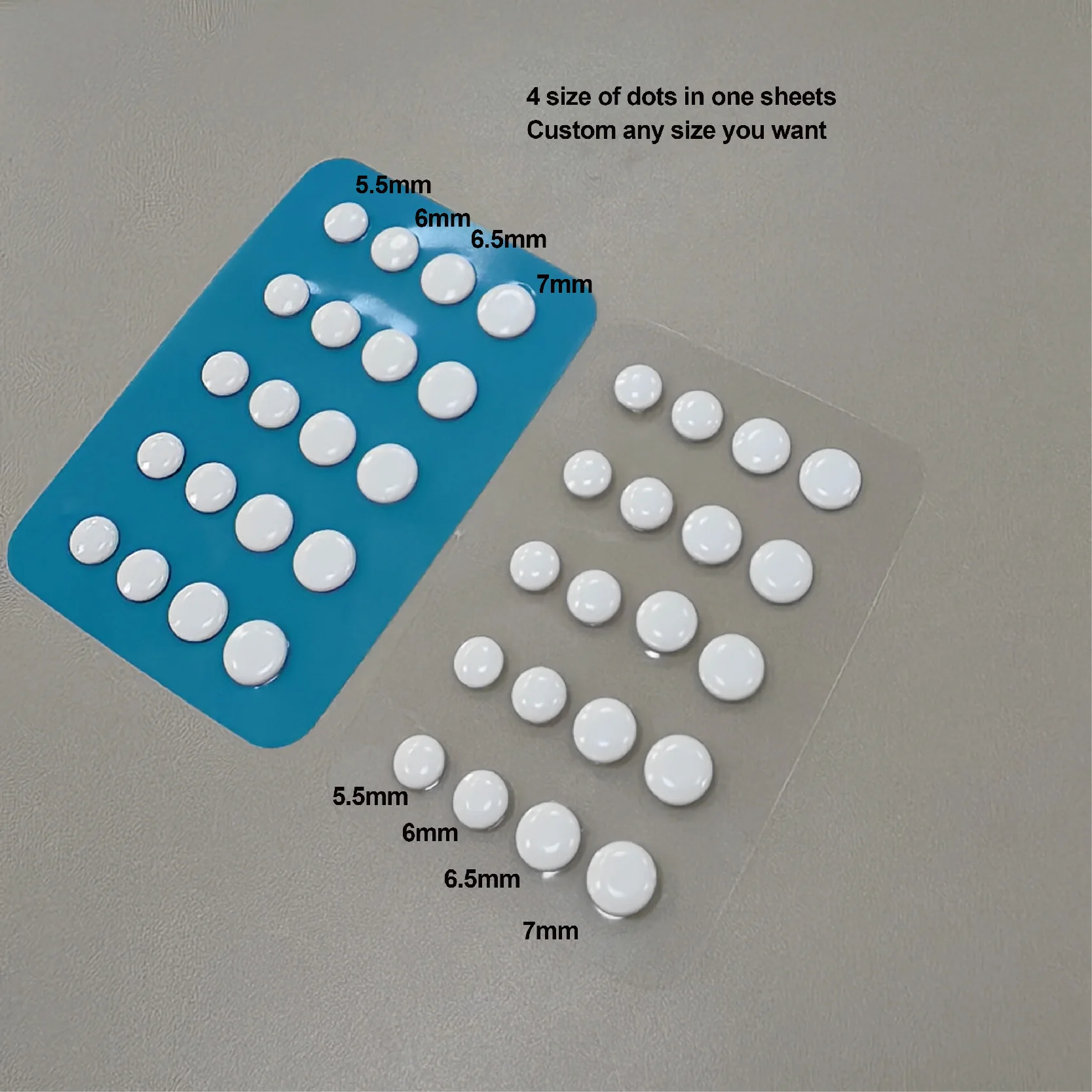 20 pièces-blanc 5.5mm/6mm/6.5mm/7mm