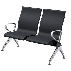 Silla de espera Weike Shengye Pg03 negra de 2 plazas con reposabrazos para uso en aeropuertos, hospitales y clínicas - Product Image 1