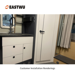 Karavan RV tuvalet tuvalet banyo yatak odası mat siyah kapı aksesuarları kolları kolları kolu kilitleri - Product Image 6