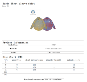 Chemises à manches longues à carreaux décontractées pour hommes, personnalisées OEM, avec impression 3D, polyvalentes, style vintage, rayées, boutonnées, chemises polo à manches longues - Product Image 5