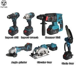 Yutuo nhà sản xuất 6 trong 1 6 cái/bộ Li-ion pin Lithium hộp nhựa không chổi than không dây công cụ điện Combo kit <span class=keywords><strong>Power</strong></span> Tool Set - Product Image 2