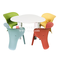 Chaise éléphant de dessin animé, mobilier de maternelle, tabouret de jeu coloré, ensemble table et chaise pour enfants