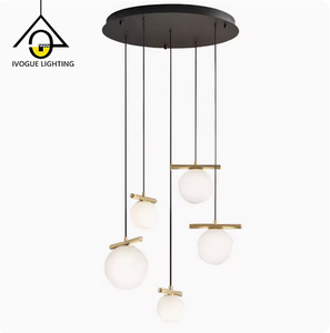 Lampadario Moderno Minimalista Elegante Creativo <span class=keywords><strong>a</strong></span> <span class=keywords><strong>Sfera</strong></span> Singola in Vetro e Rame con Temperatura Colore Regolabile <span class=keywords><strong>a</strong></span> LED per Camera da Letto - Product Image 1