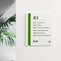 Plaque de porte de bureau minimaliste en acrylique coloré, plaque nominative de pièce, plaque d'identification de département d'entreprise, OEM ODM personnalisé