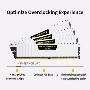 USCorsair <span class=keywords><strong>Vengeance</strong></span> 8G 16G 32G <span class=keywords><strong>DDR4</strong></span> DRAM 3200MHz C16 Kit de mémoire de bureau Noir <span class=keywords><strong>Vengeance</strong></span> Noir/Blanc - Product Image 6