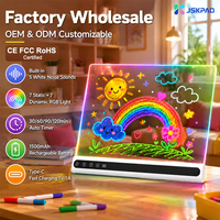 Veilleuse d'ambiance populaire en vente directe d'usine, batterie 1500 mAh, chargement USB-C, décoration domestique, tableau de dessin LED