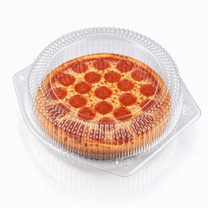 Gıda Sınıfı Şeffaf PET Yuvarlak Tatlı Kutusu 8 İnç Tek Kullanımlık Kek Paketleme Kabı Tiramisu, Cheesecake, Pizza için - Product Image 1