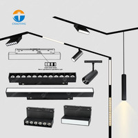 Sistem Lampu Track Magnetik LED CCT yang Dapat Diatur, Dapat Diredupkan, dan Dikendalikan melalui WiFi 2.4G Smart Tuya Zigbee