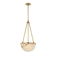 Lámpara de Techo Colgante de Diseño Vintage XZ, de Piedra Natural Española, Alabastro Nube, Mármol y Latón, con Luces LED para Baño