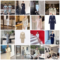 Ensembles de costumes pour femmes, vêtements de bureau pour femmes, robe formelle blanche en polyester pour vêtements d'entreprise OEM ODM