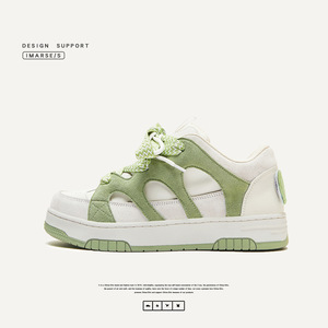 2024 New Brand Logo customized Men's flat skateboarding shoes High Thick <b>Sole</b> Casual PU Women's fashion Street Walking Sports - Product Image 6