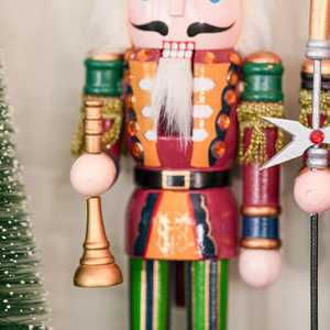 Décoration <span class=keywords><strong>de</strong></span> Noël artisanale vintage <span class=keywords><strong>en</strong></span> <span class=keywords><strong>bois</strong></span>, casse-noisette, 11,8 pouces, pour cheminée, table ou arbre - Product Image 3