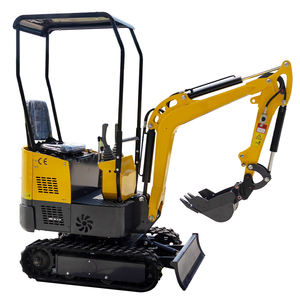 Mini-excavatrice compacte HT10 de 1 tonne, excavatrice hydraulique sur chenilles pour travaux agricoles, aménagement paysager et terrassement - Product Image 1