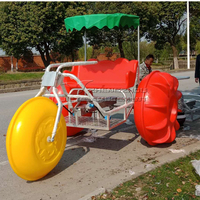 Tricycle aquatique à pédales personnalisé avec différents designs, pour sports de plein air, 3 grandes roues, pontons en PVC, bateau à pagaies, vélo aquatique