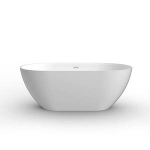Moderna Bañera de Hidromasaje Independiente en Forma de Huevo, Blanca/Negra Brillante, con Función de Remojo, de Piedra Artificial Duradera, con Drenaje Central <span class=keywords><strong>TONA</strong></span> - Product Image 4