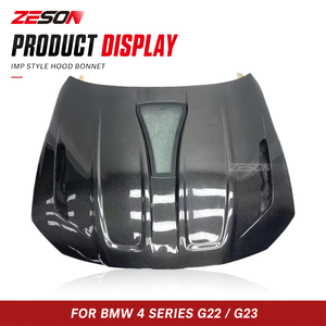 Capó de Fibra de Carbono Seca Estilo IMP ZESON con Ventana Transparente para <span class=keywords><strong>BMW</strong></span> Serie 4 G22 G23 G26 M440i 430i 2021+ - Product Image 3
