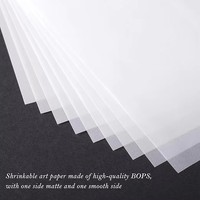 Kit de 53 pièces de film rétractable en plastique fait main pour loisirs créatifs, 20 porte-clés vierges, crayons de couleur, perforatrice, jouets de dessin pour enfants