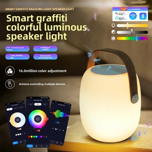 ลำโพง Tuya Smart Mini ไร้สาย พกพาได้ ชาร์จซ้ำได้ กันน้ำ พร้อมไฟ ฟังก์ชั่นเครื่องเสียง อุปกรณ์ใช้ในบ้าน สมาร์ทโฮม ข้ามพรมแดน - Product Image 5