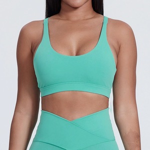 Di alta qualità in Nylon elastico Fitness palestra allenamento bel seno Cross Back sport Backless Fitness e Yoga reggiseno da donna - Product Image 6