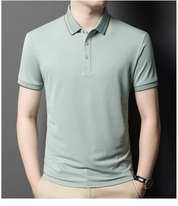 Camisa de <span class=keywords><strong>Manga</strong></span> Corta para Hombre 2025, Formal, de Negocios, Sólida, de Sarga, ODM, de Alta Calidad, Bordada, Elástica, Transpirable, 100% Algodón, de Secado Rápido - Product Image 5