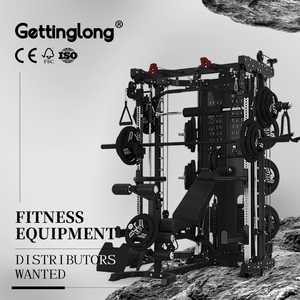 Machine Smith professionnelle en acier au carbone pour salle de sport avec verrou de sécurité anti-chute, équipement d'entraînement multifonctionnel pour l'entraînement complet du corps et la musculation - Product Image 1