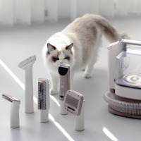 Kit d'outils de toilettage de poils de chien et de chat de grande capacité d'aspirateur pour animaux de compagnie de 3,2 L