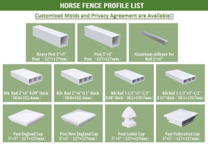 Venta caliente de fábrica 3 rieles de plástico barato vinilo PVC caballo paddock granja cerca poste Rancho blanco - Product Image 2