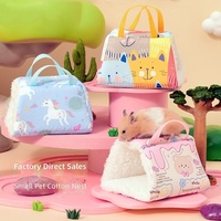 Nid en fausse laine d'agneau pour perroquet, nichoir chaud pour oiseaux, accessoire mignon pour animaux de compagnie, doublure en polaire, conception épaissie, hiver, petits animaux, perroquets, hamsters