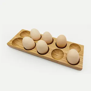图例OEM/ODM木制蛋架10孔展示蛋架
