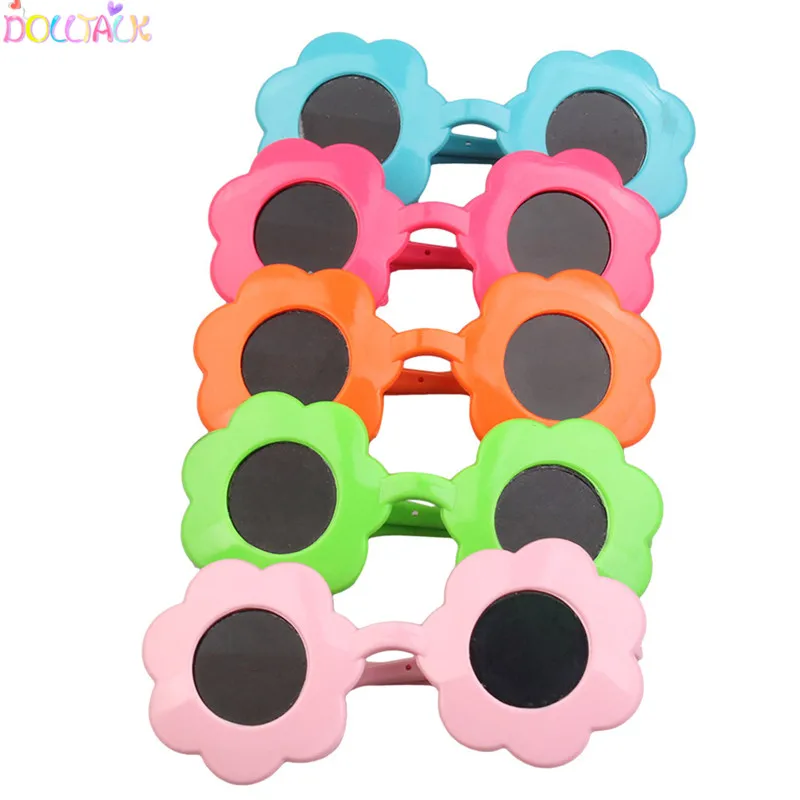 Amazon Горячая Американский 18 дюймов BJD кукла розовый цветок формы солнцезащитные очки с изящным «кукольным» Аксессуары