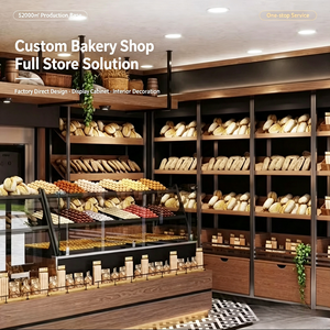 Soluciones de diseño interior para panaderías One Stop Bakery, decoración completa de tiendas de pan personalizadas, vitrinas, muebles, decoración para panaderías. - Product Image 3