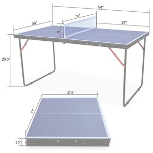 Mesa de Ping Pong Plegable de Tamaño Mini para Interiores, Mesa de Tenis de Mesa para Niños, Gran Venta - Product Image 3