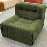 Fauteuil individuel en mousse compressée sous vide, style rétro carré, décontracté, avec housse lavable pour salon, prix d'usine/vente en gros