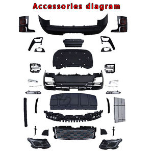 Kit carrosserie <span class=keywords><strong>de</strong></span> <span class=keywords><strong>luxe</strong></span> 2022 pour Land Rover Executive, portes en plastique et aluminium <span class=keywords><strong>de</strong></span> haute qualité, compatible avec Range Rover Executive 2008, mise à niveau avant et arrière. - Product Image 3