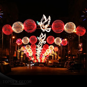 Venta caliente IP65 Decoración de Navidad al aire libre Hermosas luces de calle LED atmosféricas Centro comercial Disponible Rojo - Product Image 4