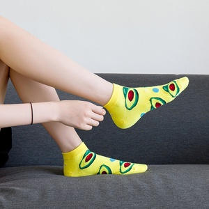 Pour <span class=keywords><strong>Amazon</strong></span> Hot-Selling Men's Women's Spring Summer Thin Fruit Boat <span class=keywords><strong>Chaussettes</strong></span> New Trendy Cross-Border Low-Cut Socks avec Cartoon - Product Image 4