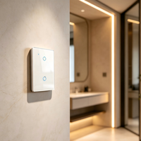 Interrupteur intelligent sans fil 2 voies, contrôle vocal Alexa Google Home, WiFi Zigbee Tuya, charge maximale 1000W, contrôle via application Android (norme US)