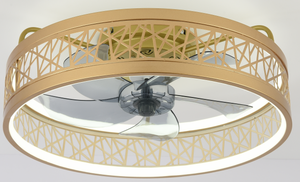<b>Small</b> Ultra-Thin LED Fan Lamp With Remote Control for Household & Outdoor Use Iron Body LED <b>Ceiling</b> Fan Lamp - Product Image 2