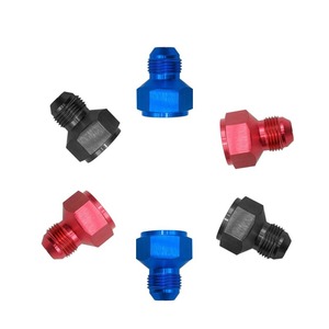 Adaptador reductor de hembra a macho Haofa, conector de enfriador de aceite de aleación de aluminio, negro, rojo, azul - Product Image 1