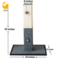 Poste à gratter pour chat type chaton, poteau pour gratter avec boule suspendue, résistant, avec corde en Sisal
