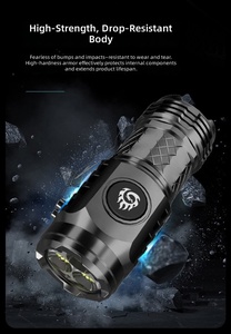 Nouvelle Lampe Torche Mini Canon à <span class=keywords><strong>Trois</strong></span> Yeux Haute Luminosité Longue Portée Rechargeable à Clipser sur Casquette, Étanchéité IP65, Portée de 100-200m - Product Image 2