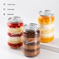 Vente en gros de canettes pour animaux de compagnie en PET transparentes, à ouverture facile par anneau, personnalisables avec logo et motifs, pour jus et sodas