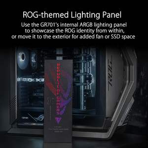 Venta al por Mayor de Caja de Juego para PC Rog Hyperion Gr701 EATX Full Tower, Diseño de Aluminio con Alto Flujo de Aire, Ventiladores de 120 mm Preinstalados, Color Negro - Product Image 2