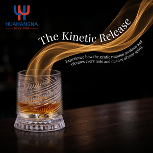 Verres à whisky rotatifs <span class=keywords><strong>de</strong></span> luxe personnalisés en cristal, gravés au diamant, verre à whisky tournant - Product Image 5
