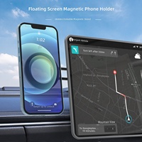 Support de téléphone et tablette pour tableau de bord de voiture et bureau, en alliage d'aluminium anti-corrosion, flexible, magnétique, extensible, avec logo personnalisé
