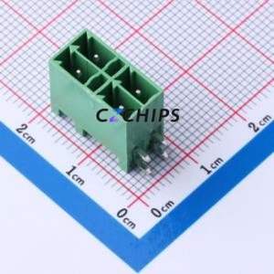 MX15EDGRHB-3.5-2*02P-GN01-Cu-A Plug-in Terminal Block Bent Lead Through Hole,P=3.5mm <b>Board</b>-to-<b>Board</b> / Socket - Closed 1x2P 3.5mm - Product Image 1
