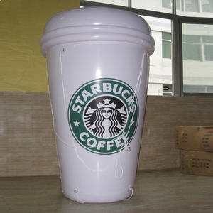 SZZHN <span class=keywords><strong>Tasse</strong></span> à café gonflable en PVC de publicité promotionnelle commerciale personnalisée pour les magasins de chaînes de centres commerciaux - Product Image 2