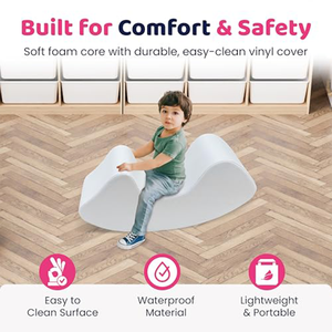 Pabrik lembut kursi <span class=keywords><strong>Rocker</strong></span> busa putih kustom kursi balita lembut mebel goyang anak-anak dalam ruangan - Product Image 4